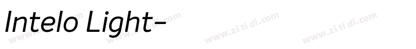 Intelo Light字体转换
